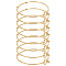8Pcs Stainless Steel Bangle, Hollow Heart, Golden, Inner Diameter: 2-3/8 inch(6.1cm)