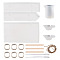 DIY Doorplate Silicone Mold Kits, with Measuring Cup & Stirring Bowl, Zinc Alloy Spring Gate Rings, Wooden Sticks, Disposable Plastic Dropper and Jute Twine, Mixed Color, 256x133x13mm, Rectangle: 245x58mm, Arrows: 243x58mm, 1pc