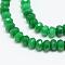 Natural White Jade Bead Strands, Dyed, Faceted, Rondelle, Dark Green, 4x3mm, Hole: 1mm, about 110~113pcs/strand, 13.78~14.17 inch(35~36cm)