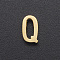 201 Stainless Steel Charms, for Simple Necklaces Making, Laser Cut, Letter, Golden, Letter.Q, 9x5x3mm, Hole: 1.8mm