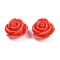 Synthetic Coral Carved Beads, Dyed, Flower, Tomato, 19x13mm, Hole: 1.3mm