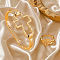 Cross Alloy Link Bangles & Finger Rings Sets, Golden, Inner Diameter: 65mm & 17mm