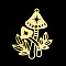 Autumn Theme PVD Vacuum Plating 201 Stainless Steel Pendants, Laser Cut, Mushroom, Golden, 34x24x1mm, Hole: 1.5mm