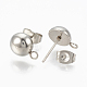 Фурнитура для сережек-гвоздиков из нержавеющей стали 201 STAS-Q225-16A-6mm-2