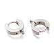 Фурнитура для сережек-колец huggie hoop из нержавеющей стали 201 STAS-A167-01C-P-2