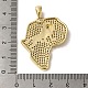 Латунные микропаве прозрачные подвески с фианитом KK-R162-075G-3