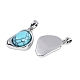 Синтетические бирюзовые подвески KK-U043-52P-03-2