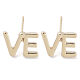 Женские серьги-гвоздики из сплава word ve EJEW-H309-14KCG-1