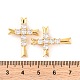 Латунные микропаве прозрачные подвески с фианитом KK-U017-09B-G-3