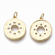 Латунные микропаве прозрачные подвески с фианитом KK-S356-009G-NF-2