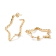 Серьги-кольца из латуни EJEW-J101-12G-2