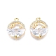Подвески из латуни с прозрачным фианитом KK-N231-328-2