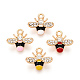 Rhinestone сплава и эмали подвески PALLOY-T092-41G-1