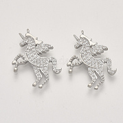 Латунные микро проложить кубического циркония подвески KK-T048-043P-NF