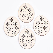 Неокрашенные натуральные деревянные большие подвески WOOD-S058-010