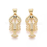 Латунные микро проложить кубического циркония подвески KK-T071-88G