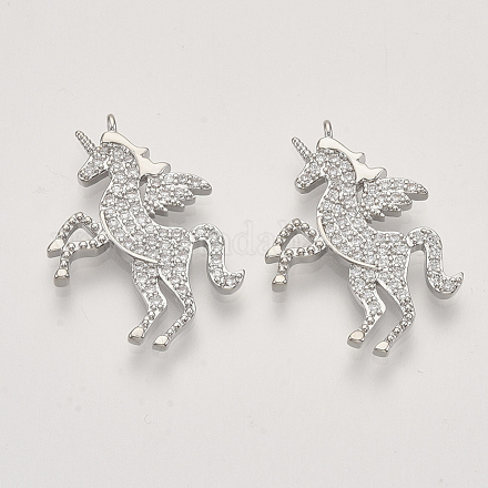 Латунные микро проложить кубического циркония подвески KK-T048-043P-NF-1
