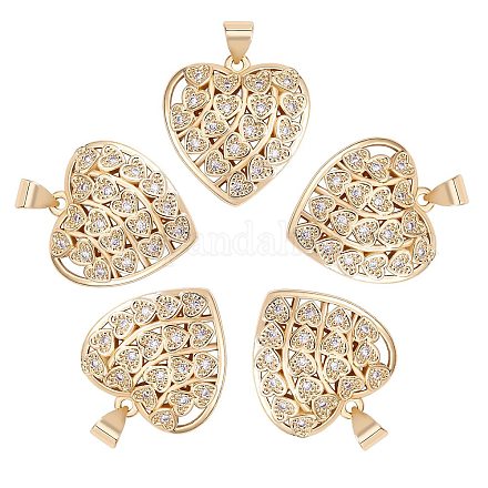 5 шт. Латунные подвески с микропаве ZIRC-SZ0003-26-1