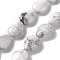 Natural Howlite Beads Strands, Teardrop, 18~19x13~14x7.5~8mm, Hole: 1.2mm, about 22pcs/strand, 15.35''~15.75''(39~40cm)