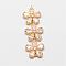 Brass Micro Pave Cubic Zirconia Links, Clear, Flower, Golden, 42x14x5mm, Hole: 1.5mm