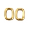 304 Stainless Steel Linking Rings, Rectangle, Real 14K Gold Plated, 14x10x2mm, Inner Diameter: 10x6mm