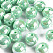 Opaque Acrylic Beads, AB Color Plated, Round, Aquamarine, 20x19mm, Hole: 2~3mm