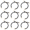 10Pcs Twisted Nylon Cord Slider Bracelet Making, with Golden Brass Cord End, Lead Free & Cadmium Free, Round, Black, 8.66~9.06 inch(22~23cm), Hole: 2.8mm, Single Chain Length: about 4.33~4.53 inch(11~11.5cm)