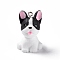 Opaque Resin Pendants, 3D Dog Charms, with Platinum Tone Iron Loops, Black, 30.5x18x19.5mm, Hole: 2mm