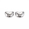 Rack Plating Alloy Beads, Cadmium Free & Nickel Free & Lead Free, Bean, Platinum, 12.5x18x8.5mm, Hole: 3mm