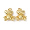 Brass Micro Pave Cubic Zirconia Pendants, Bear Charms, Long-Lasting Plated, Cadmium Free & Lead Free, Rack Plating, with Jump Ring, Real 18K Gold Plated, 17.5x15.5x8.5mm, Hole: 3.5mm