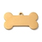 Ion Plating(IP) 304 Stainless Steel Pendants, Laser Cut, Bone Charm, Golden, 16x31x1.5mm, Hole: 1.8mm