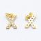 Brass Micro Pave Grade AAA Cubic Zirconia Charms, Letter X, Cadmium Free & Nickel Free & Lead Free, Real 18K Gold Plated, 8x6x1.5mm, Hole: 2mm
