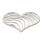 Non-Tarnish 201 Stainless Steel Cabochons, Heart, Stainless Steel Color, 27x48x1mm
