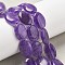 Natural Malaysia Jade Beads Strands, Dyed, Flat Oval, Medium Purple, 18x13x5mm, Hole: 1mm, about 10~11pcs/strand, 7.28''~7.87''(18.5~20cm)
