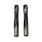 Ion Plating(IP) 304 Stainless Steel Pendants, Twist Rectangle Charm, Black, 40x5x5mm, Hole: 4x3mm