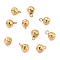 Ion Plating(IP) 304 Stainless Steel Charms, Round, Bumpy, Real 18K Gold Plated, 9x6mm, Hole: 1.8mm