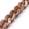 Handmade Acrylic Curb Chains, Imitation Gemstone, for Handbag Chain Making, Dark Goldenrod, Link: 23x16.5x5mm, 39.37 inch(1m)/strand