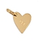 304 Stainless Steel Charms, with Jump Rings, Heart with Letter Charms, Golden, Letter B, 10x8.5x1.5mm, Hole: 4x2.5mm