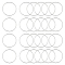 50Pcs 304 Stainless Steel Linking Ring, Stainless Steel Color, 30x1mm, Inner Diameter: 28mm