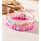 Bohemian Glass Beaded Stretch Bracelet Sets, Summer Beach Stackable Charm Bracelets for Women