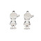 Non-Tarnish 201 Stainless Steel Pendants, Girl, Stainless Steel Color, 18x8.5x1mm, Hole: 1.4mm
