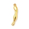 Brass Connector Charms, Irregular Bar Links, Golden, 19x4x3mm, Hole: 0.6~0.8mm