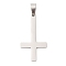 201 Stainless Steel Pendants, Cross Charm, Laser Cut, Stainless Steel Color, 37x20.5x1.5mm, Hole: 7x4mm