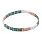 Vintage Style Glass Seed Beaded Stretch Bracelets for Women, Turquoise, Inner Diameter: 6-1/4 inch(16cm)~6-1/2 inch(16.5cm)