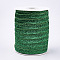 Glitter Sparkle Ribbon, Polyester & Nylon Ribbon, Green, 3/8 inch(9.5~10mm), about 50yards/roll(45.72m/roll)