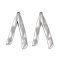 Non-Tarnish 304 Stainless Steel Pendants, Letter V Charm, Stainless Steel Color, 31.5x17x2mm, Hole: 1.4mm