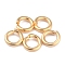 Rack Plating Brass Jump Rings, Open Jump Rings, Long-Lasting Plated, Real 24K Gold Plated, 4.5x1mm, 18 Gauge, Inner Diameter: 2.5mm