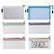 6Pcs 6 Style Transparent TPU Plastic Pen Bag, with Zipper, Rectangle, Mixed Color, 95~120x190~200x8~12mm, 1pc/style