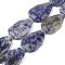 Natural Blue Spot Jasper Beads Strands, Faceted Teardrop, 36~40x24~26x9.5~10.5mm, Hole: 2mm, about 9pcs/strand, 14.96''(38cm)