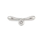 Brass Micro Pave Clear Cubic Zirconia Toggle Clasps Parts, Bar, Platinum, 10.5x29.5x3.5mm, Hole: 1.2mm